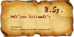 Mózes Szilamér névjegykártya